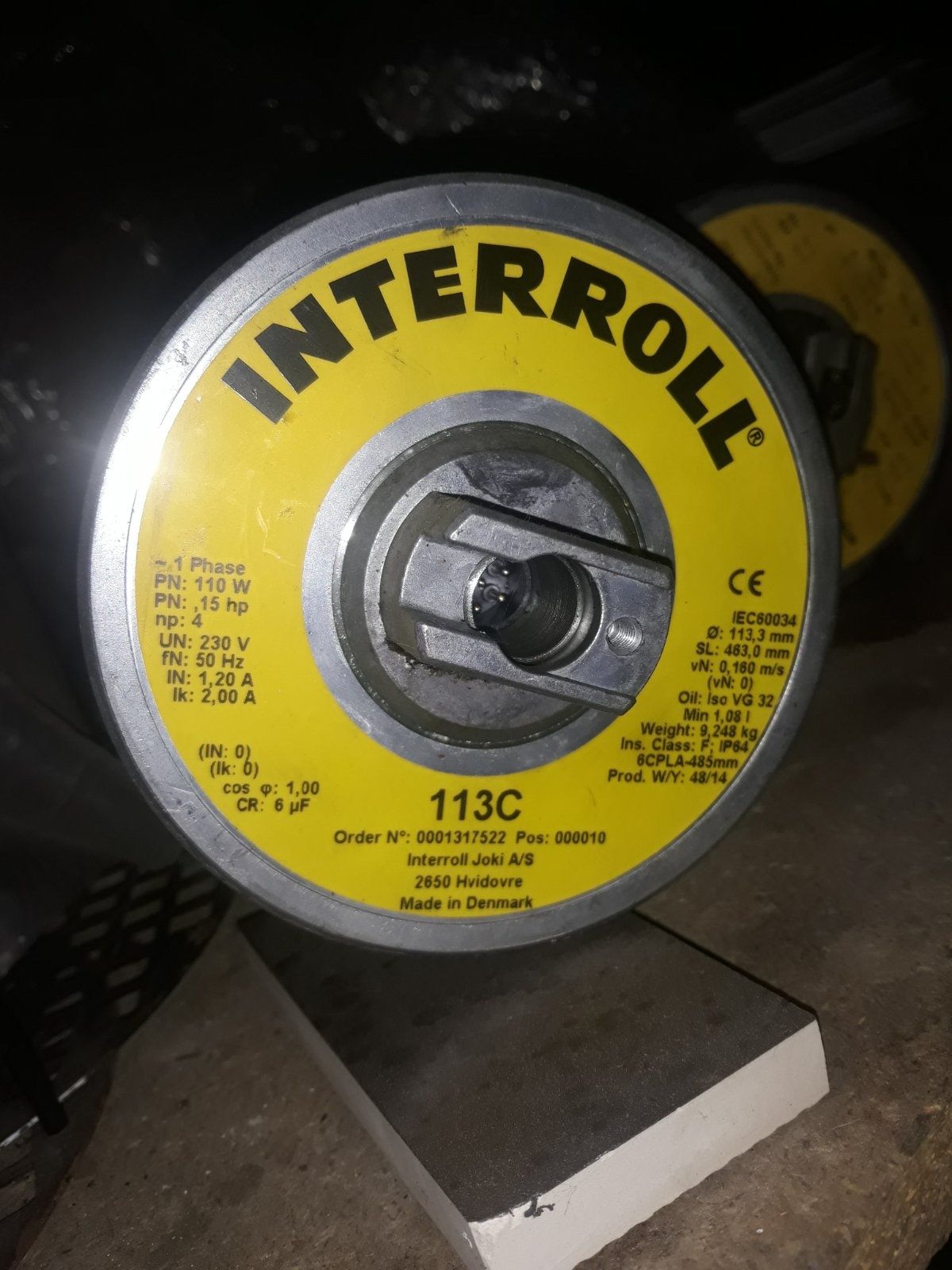 Мотор барабан interroll 113c