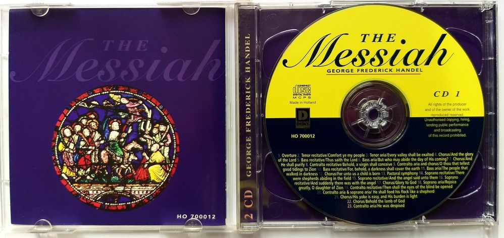 George Handel The Messiah 2CD 1996r