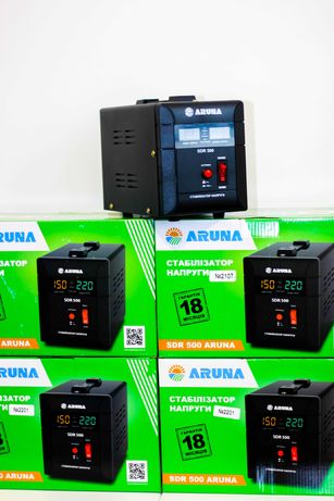 Cтабилизатор напряжения ARUNA SDR 500. Для газового котла, ТВ, ПК.
