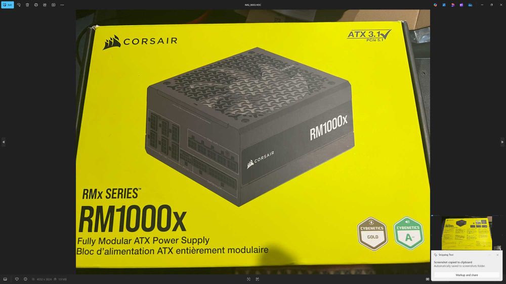 Corsair RMx Series RM1000x Atx 3.1