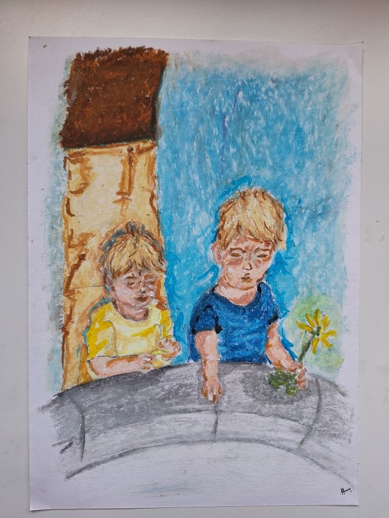 Desenho Pastel de Óleo sobre Papel