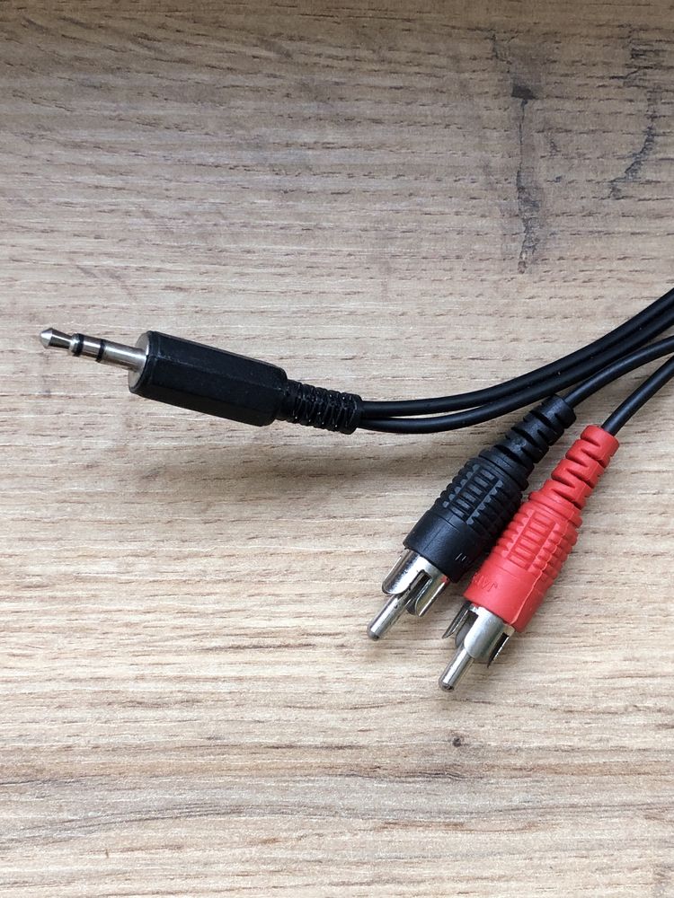 Кабель аудіо стерео 3.5 мм (тато) 2 х RCA (тюльпани тато)
