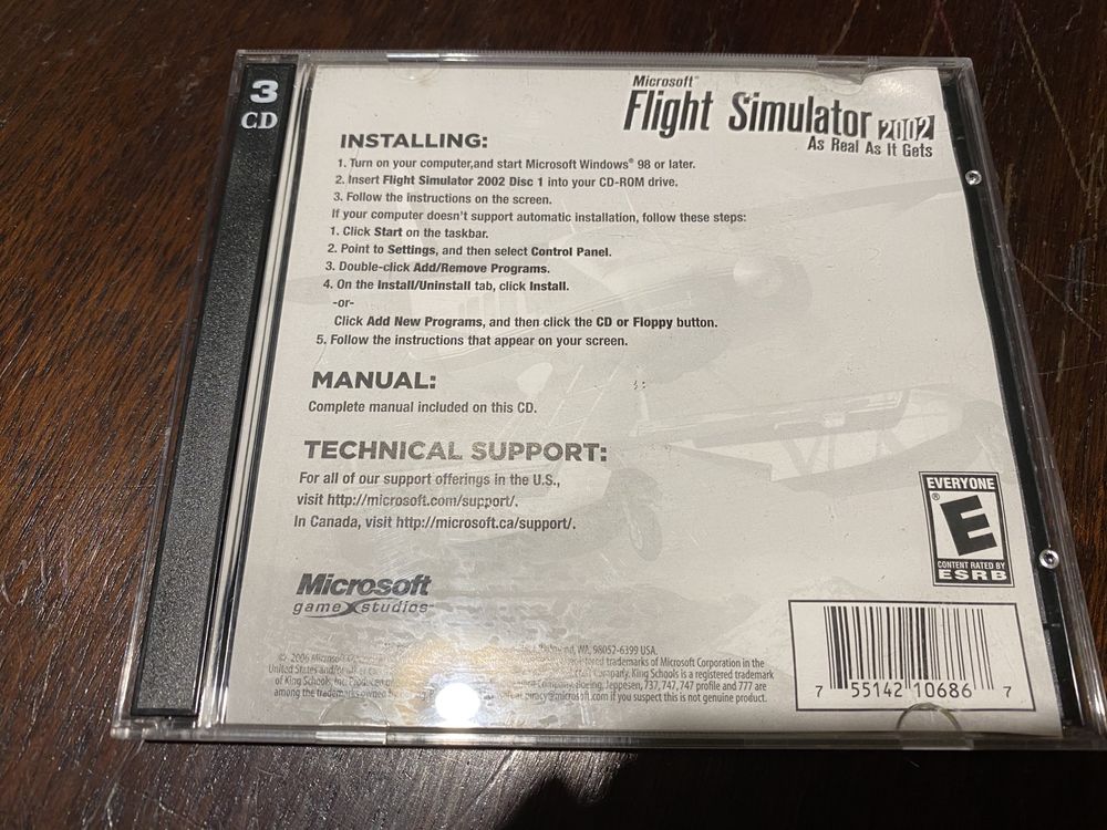 Flight Simulator 2002 da microsoft CD