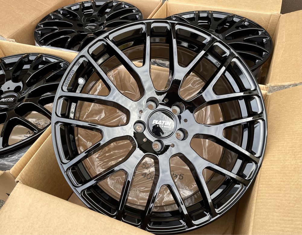 4x felgi aluminiowe CZARNE 5x112 r19 et39 8J Alufelgi Platin (Germany)