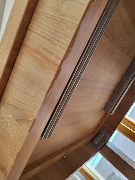 Stół z krzesłami laminat dąb