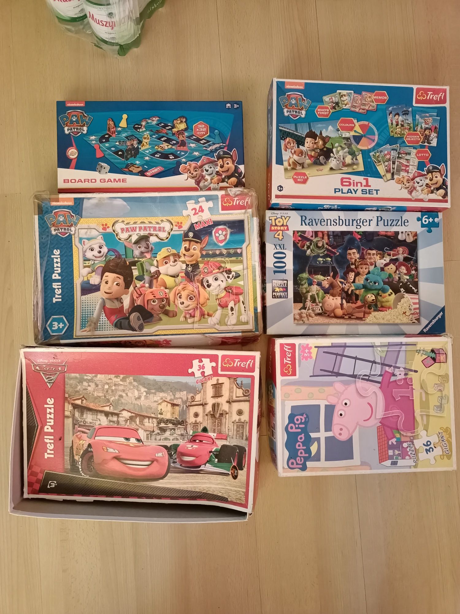 Puzzle psi patrol, zig zag, świnka pepa