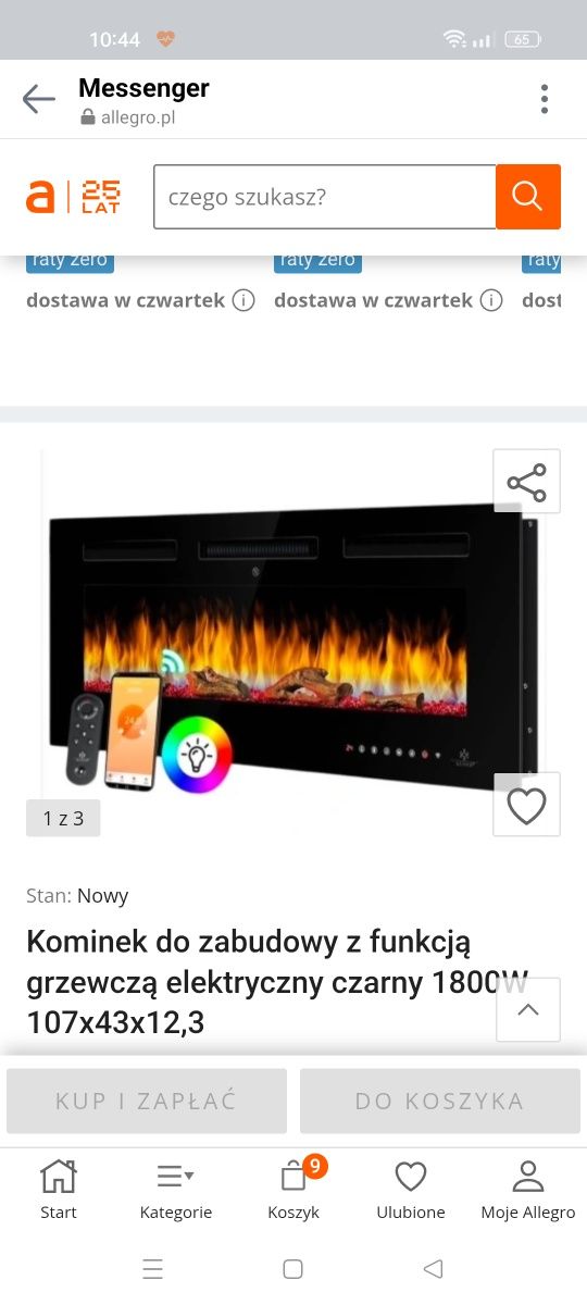 Kominek elektryczny kesser
