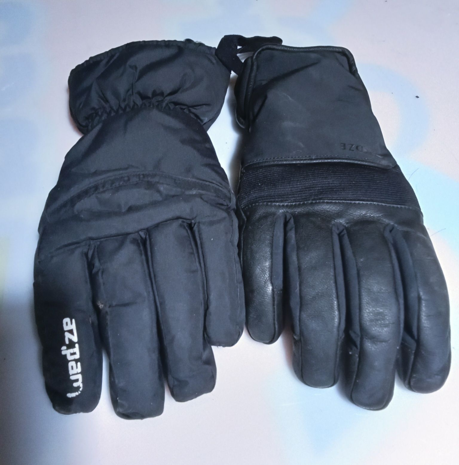 Luvas para moto, com algum uso, pretas, Ref 32