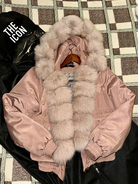 Бомбер з хутром , курточка з хутром , пуховик с мехом , шуба