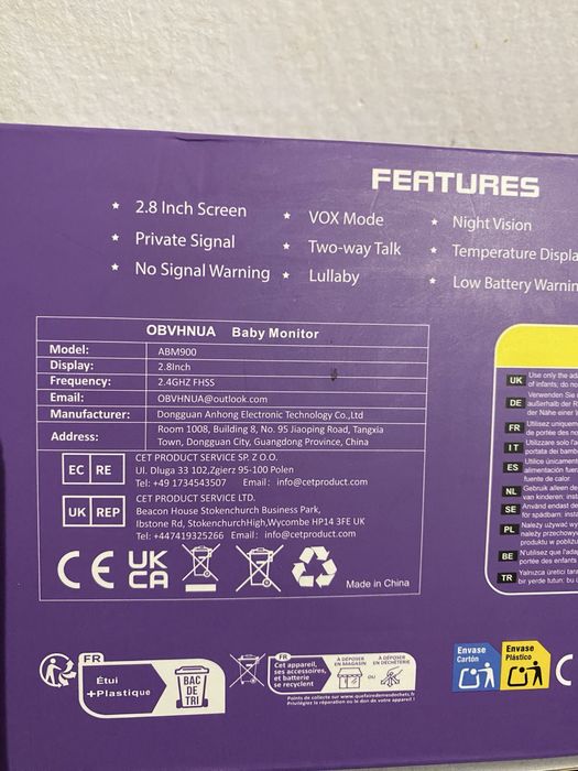 Elektroniczna niania Baby Monitor Super Clear Video ABM900