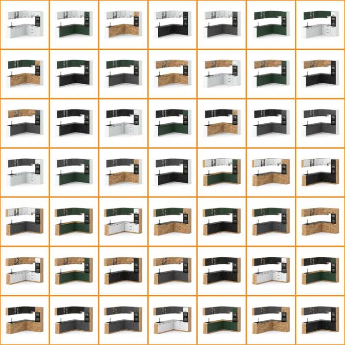 Kuchnia Nowoczesna Modułowa Narożna Marra 4.6m Zestaw Z Blatem Szeroki