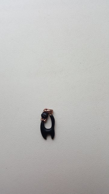 Подвеска в форме кота черного ожерелье черное цепочка