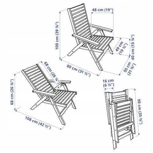 APPLARO Ikea  Krzesło regulowane oparcie brąz 63x80