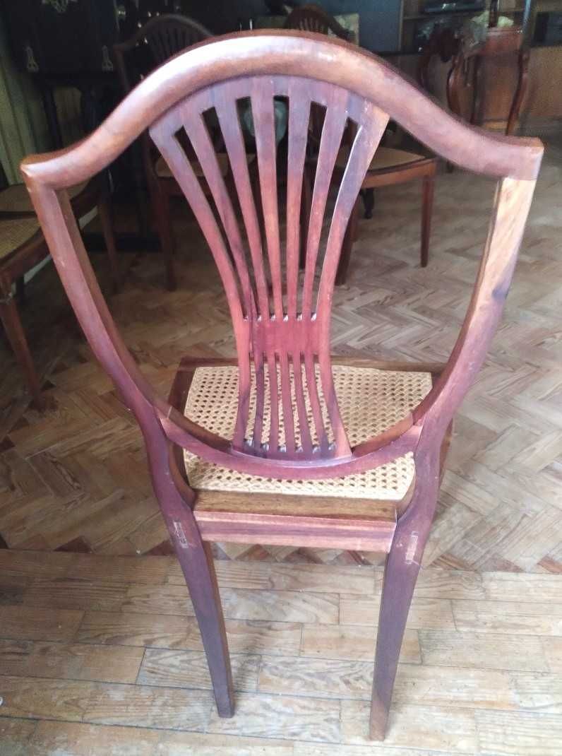 Conjunto de 5 cadeiras com assento de palhinha  (ou à unidade)