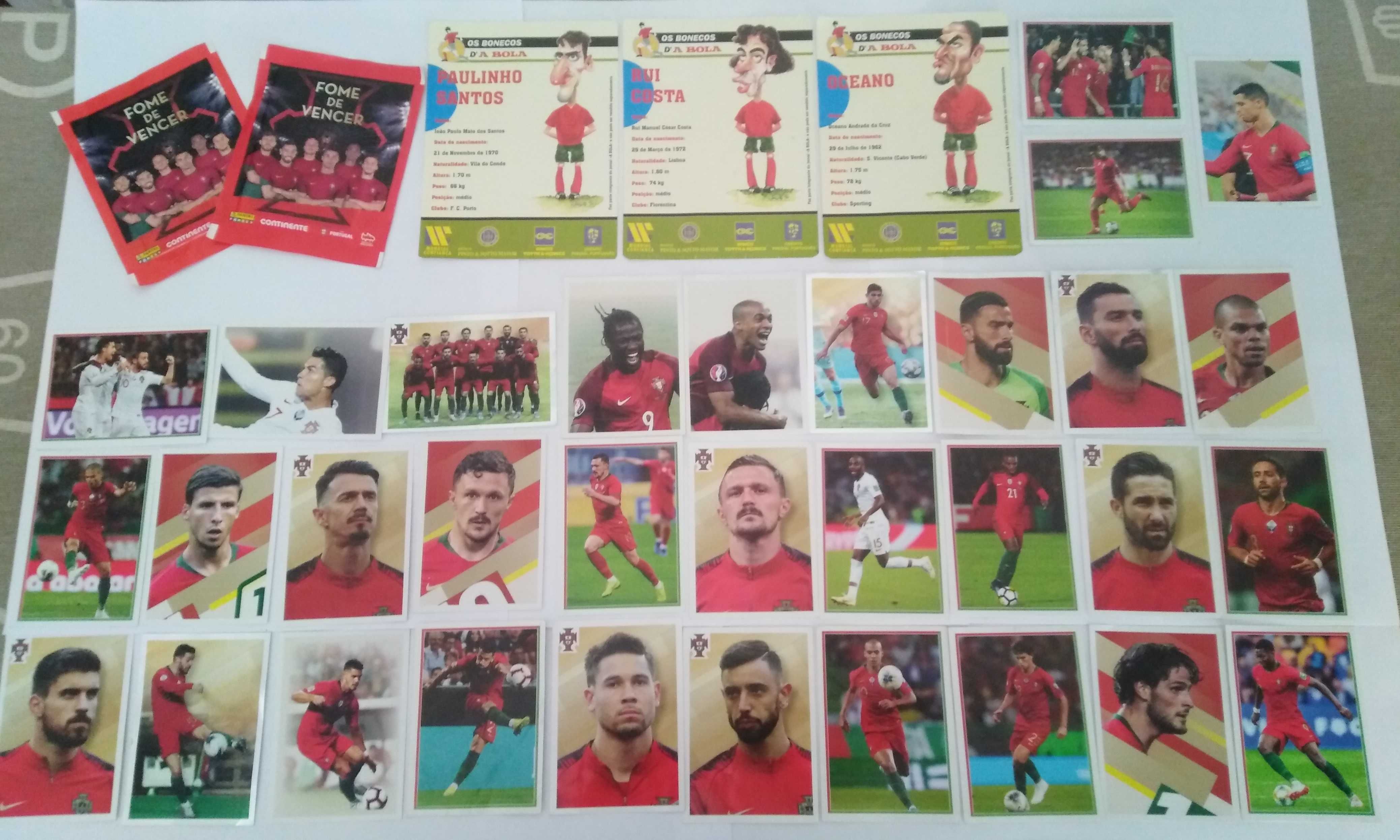 Cartões Bonecos da bola +32 Cromos fome de vencer +2 saquetas lacradas