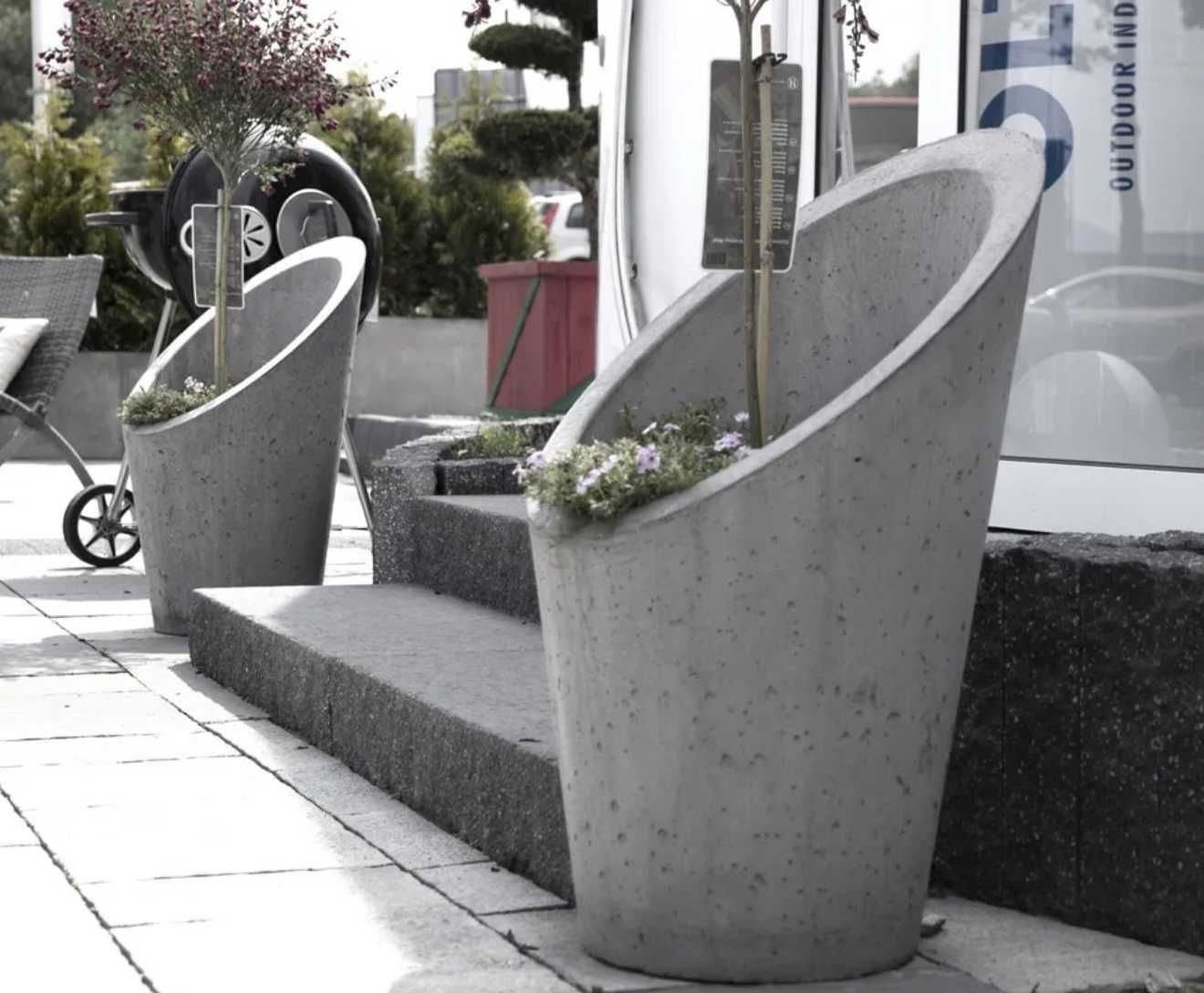 Doniczki Donica Beton Architektoniczny Tarasy Płyty Elewacje Schody