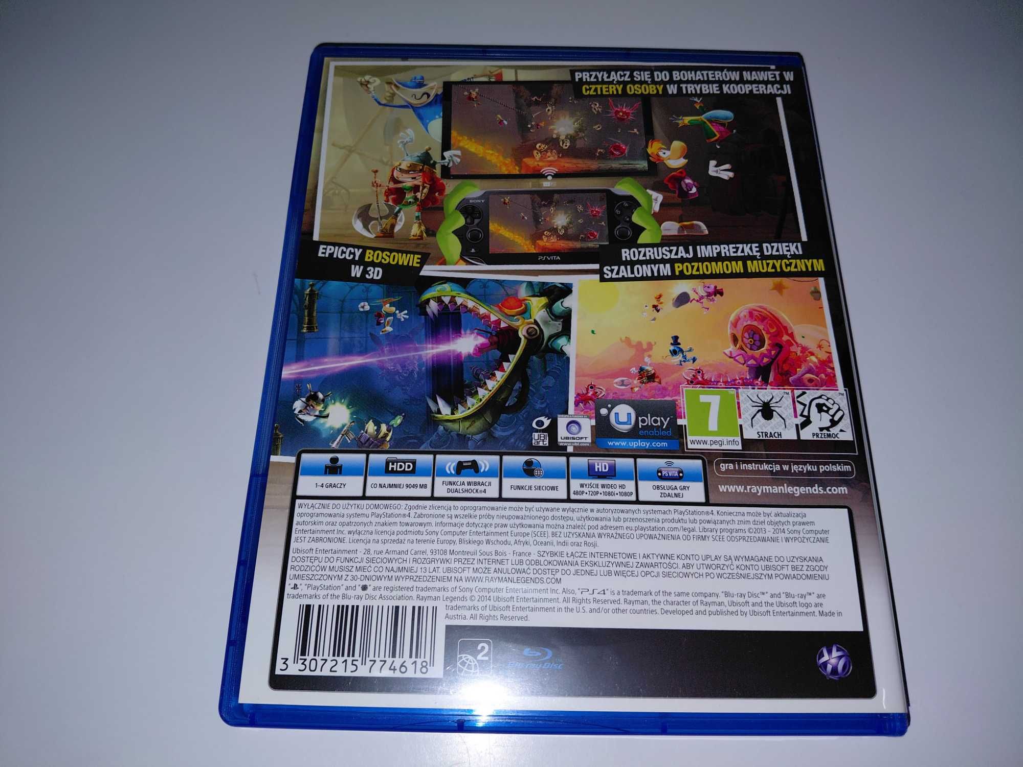 ps4 RAYMAN LEGENDS PL postacie mówią po polsku 1-4 graczy