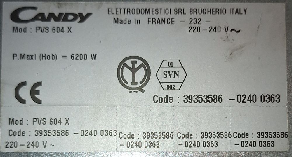 Płyta ceramiczna z piekarnikiem elektrycznym Candy