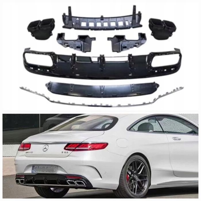 Диффузор насадки бампера Mercedes Benz S coupe W217 C217 63 AMG