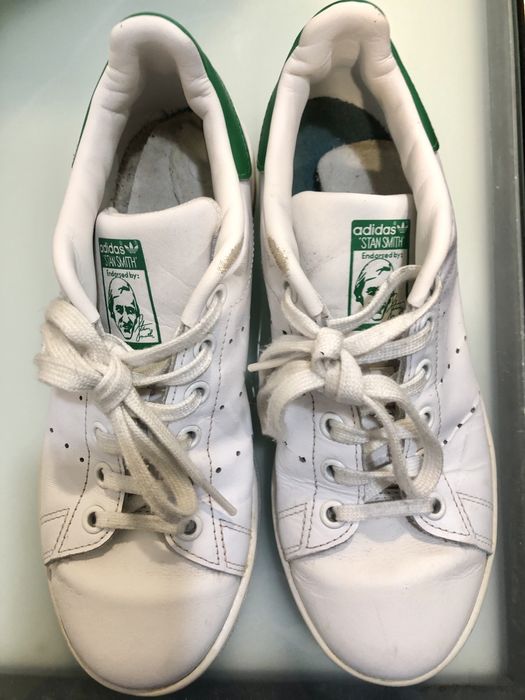 Sapatilhas brancas e verdes Stan Smith