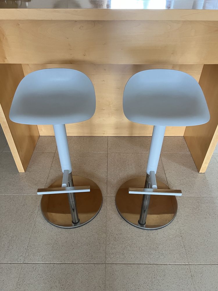 Szare hokery Ikea
