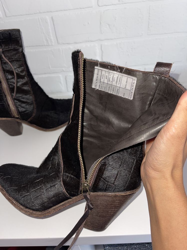 Женские сапоги ботинки казаки Италия женские кожаные сапоги