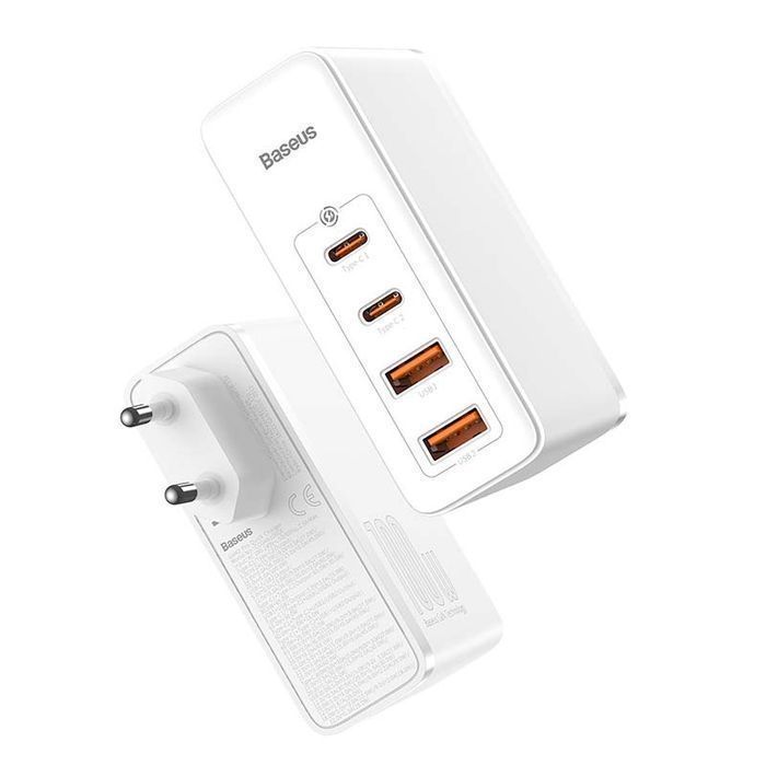 Ładowarka Sieciowa Baseus Gan2 Pro, 2X Usb + 2X Usb-C, 100W, Eu