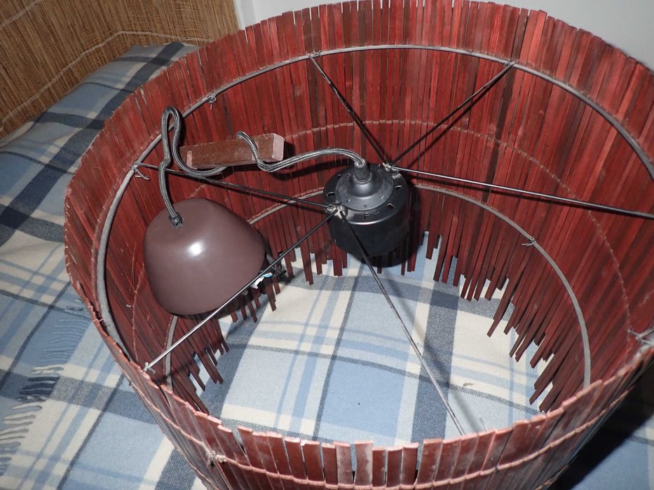 Lampa Ikea Rotvik żyrandol klosz abażur retro loft, vintage, boho