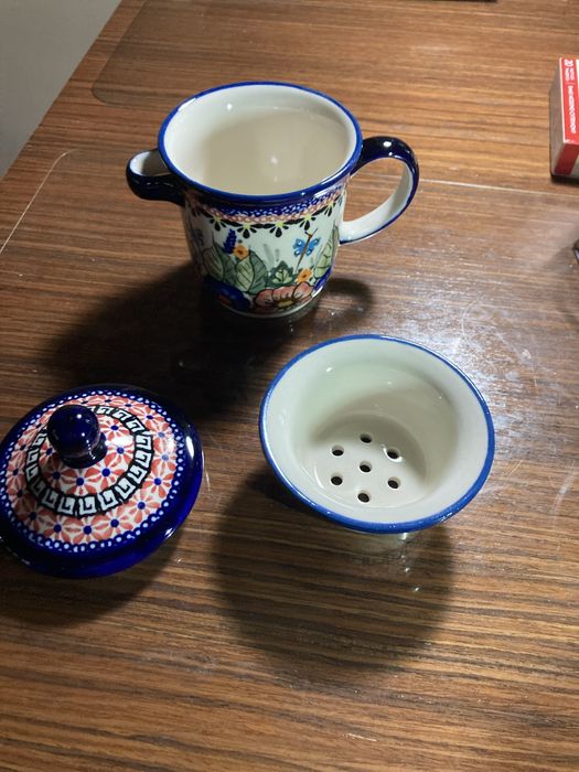 Kubek, pojemnik do herbaty unikat Bolesławiec