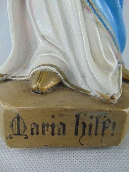 Stara rzadka figurka Matki Boskiej Maryji gipsowa