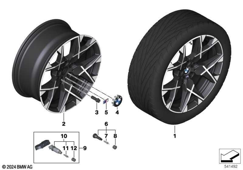 Komplet kół lato BMW 19" 8.5Jx19 ET:26  Seria: X3 G45   nr mag. 1/507