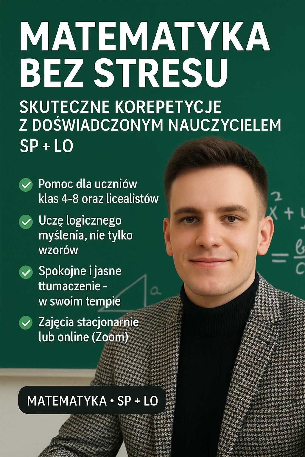 Korepetycje z matematyki dla uczniów podstawówki i szkół średnich