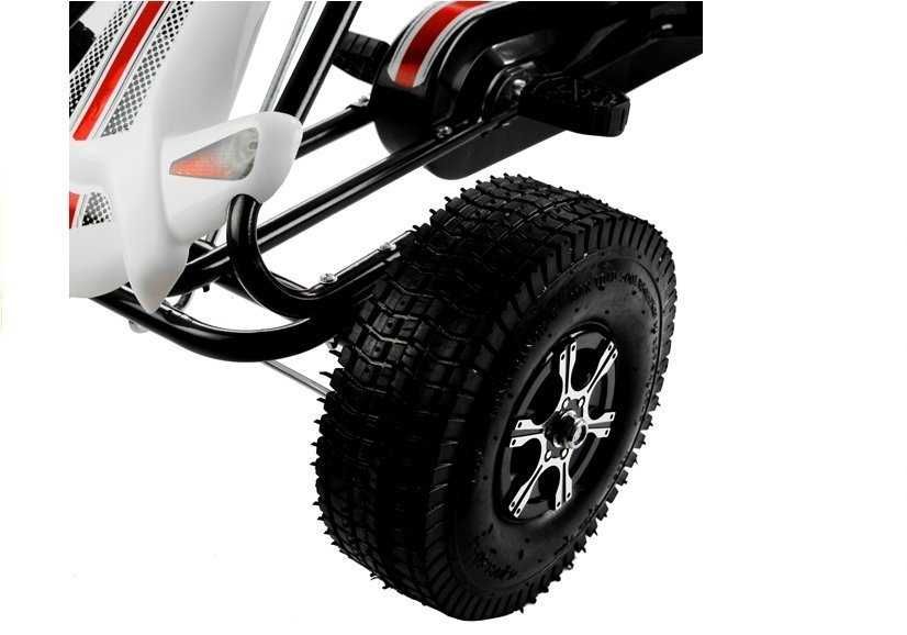 Gokart Biało-Czarny Monster Na Pedały Pompowane Koła/TYLKO WYSYŁKA