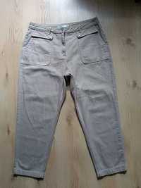 Nowe spodnie Next 18 46 xxxL tapered jean high waist camel beż