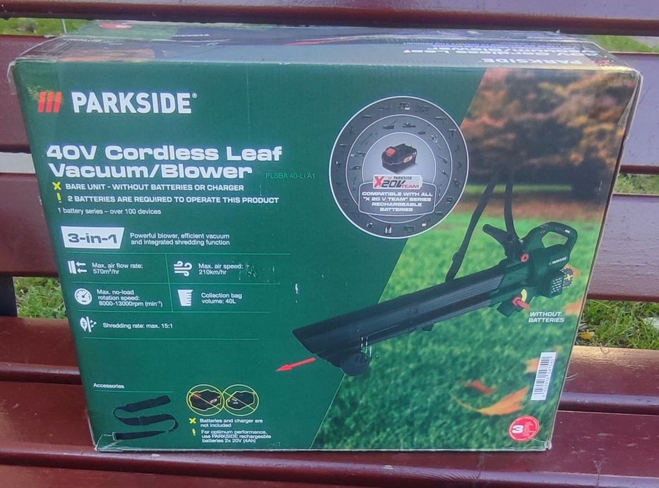 Odkurzacz dmuchawa Parkside akumulatorowa