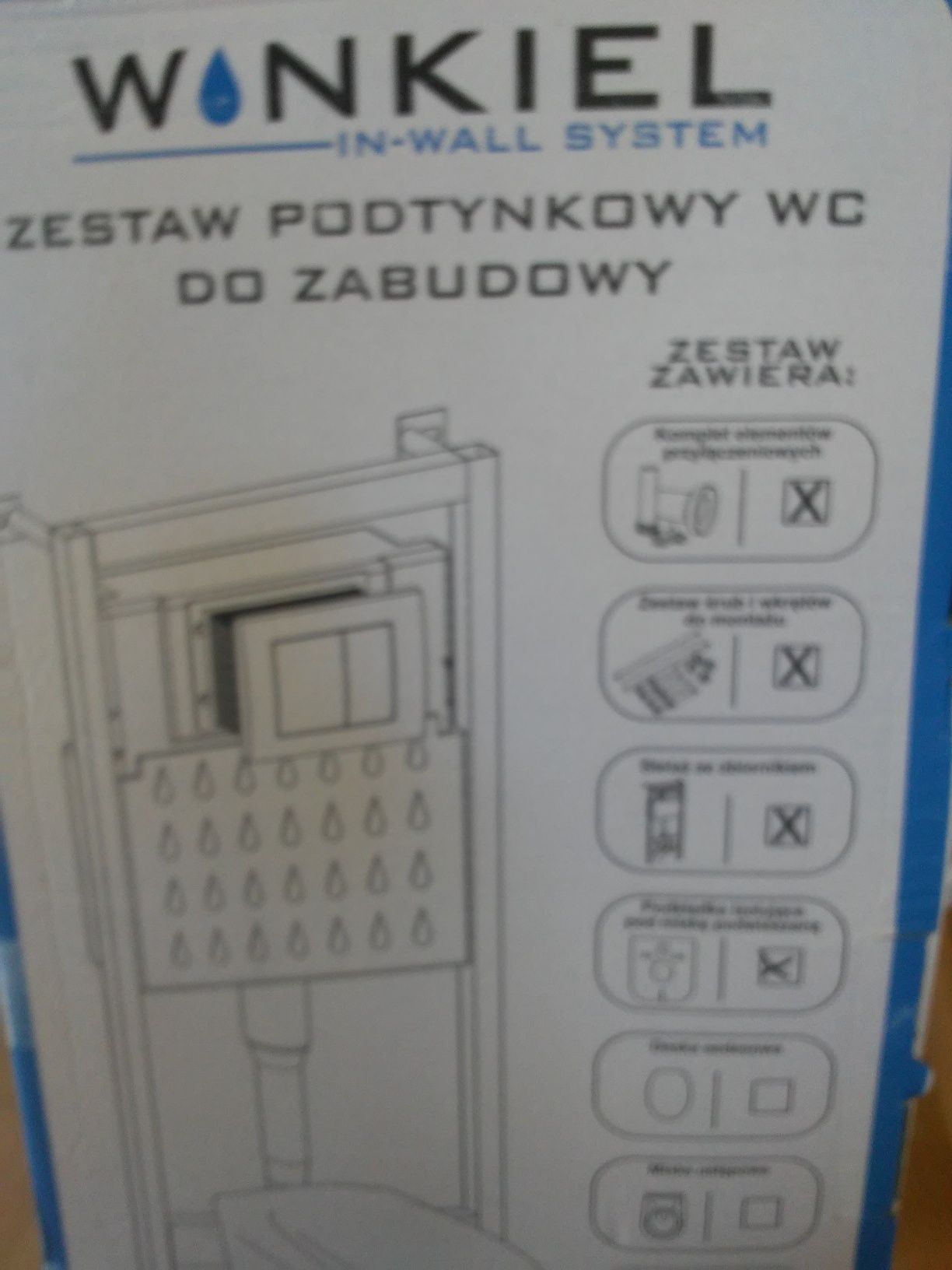 Zestaw podtynkowy WC do zabudowy. Nowy.