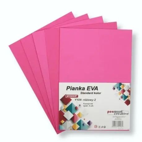 Pianka standard A4 Eva różowa 5szt. Penword