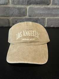 Nowa brazowa czapka z daszkiem bawełniana Los Angeles vintage unisex