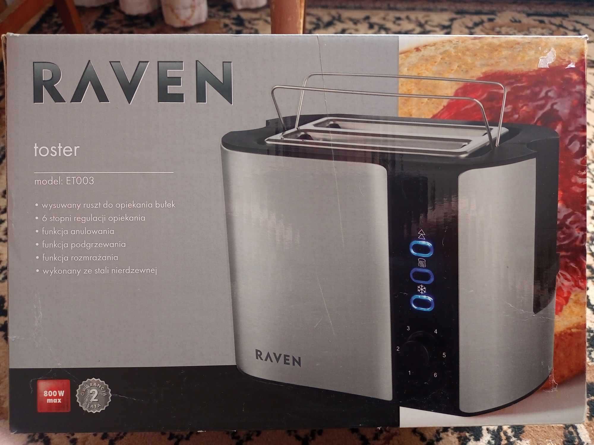 Toster Raven ET003 800W. nowy