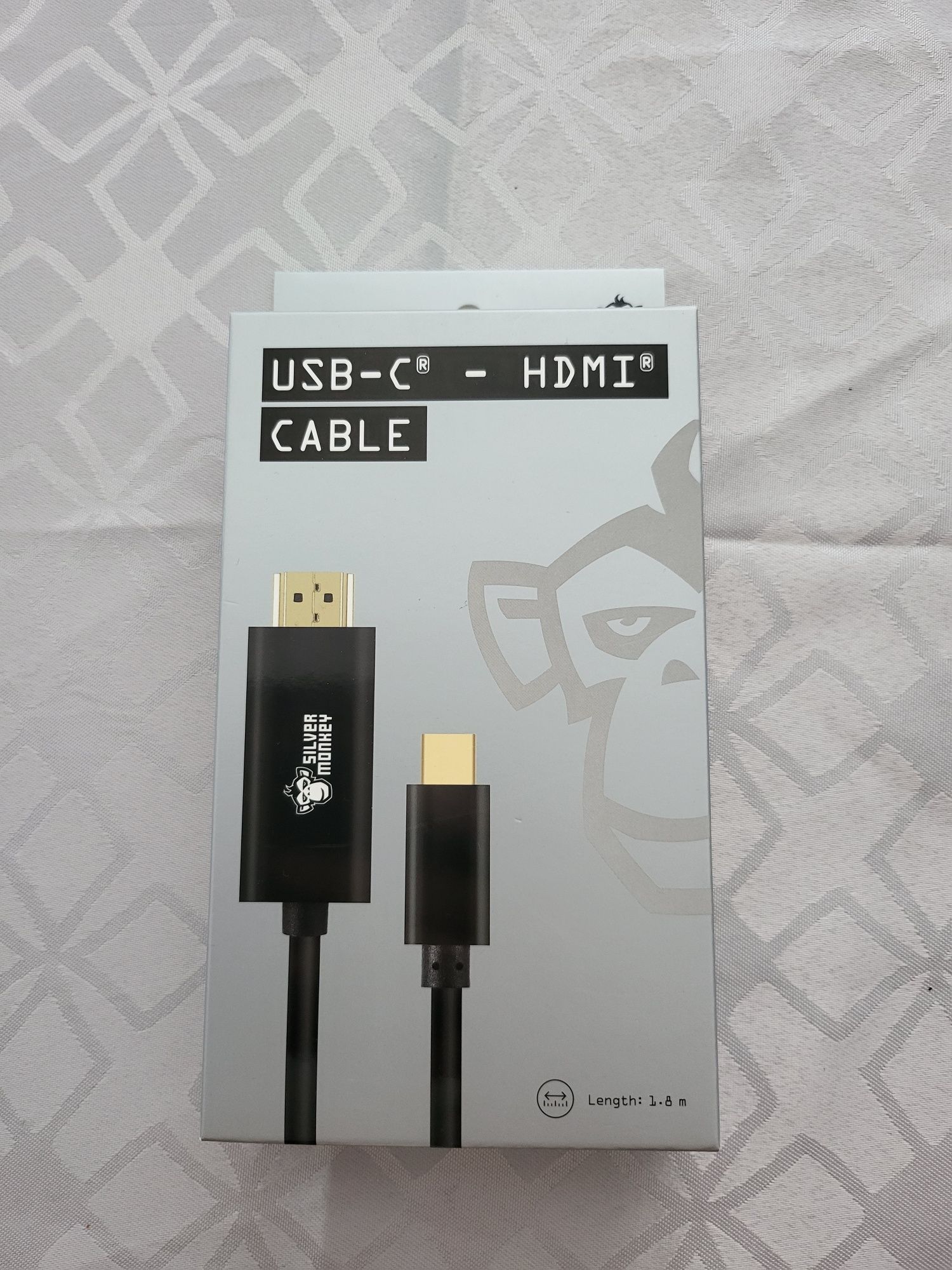 Kabel USB-C - HDMI 1.4 Silver Monkey 1,8m