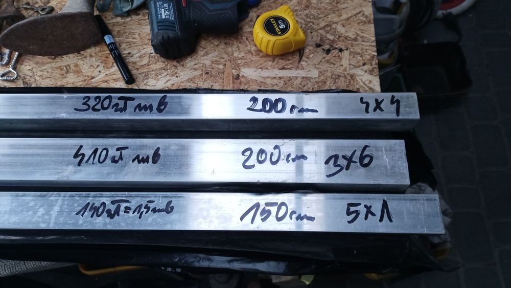 Kwadrat 40x40 pełen aluminium 2mb 60x 30 mm pa6