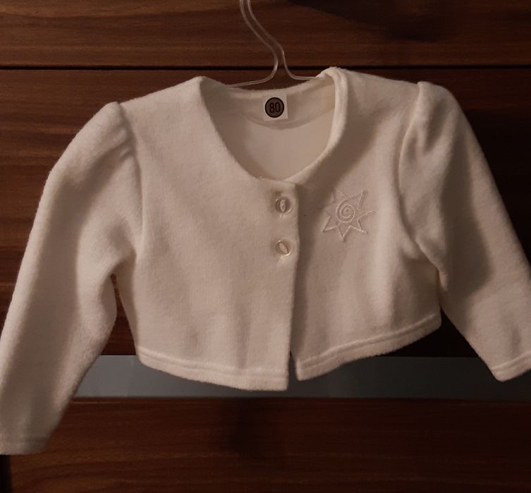 Komplet  ubranko do chrztu Balumi r.80 sukienka  i bolerko