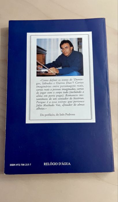 Livro Julio Machado Vaz “Domingos,Sabados e outros dias”