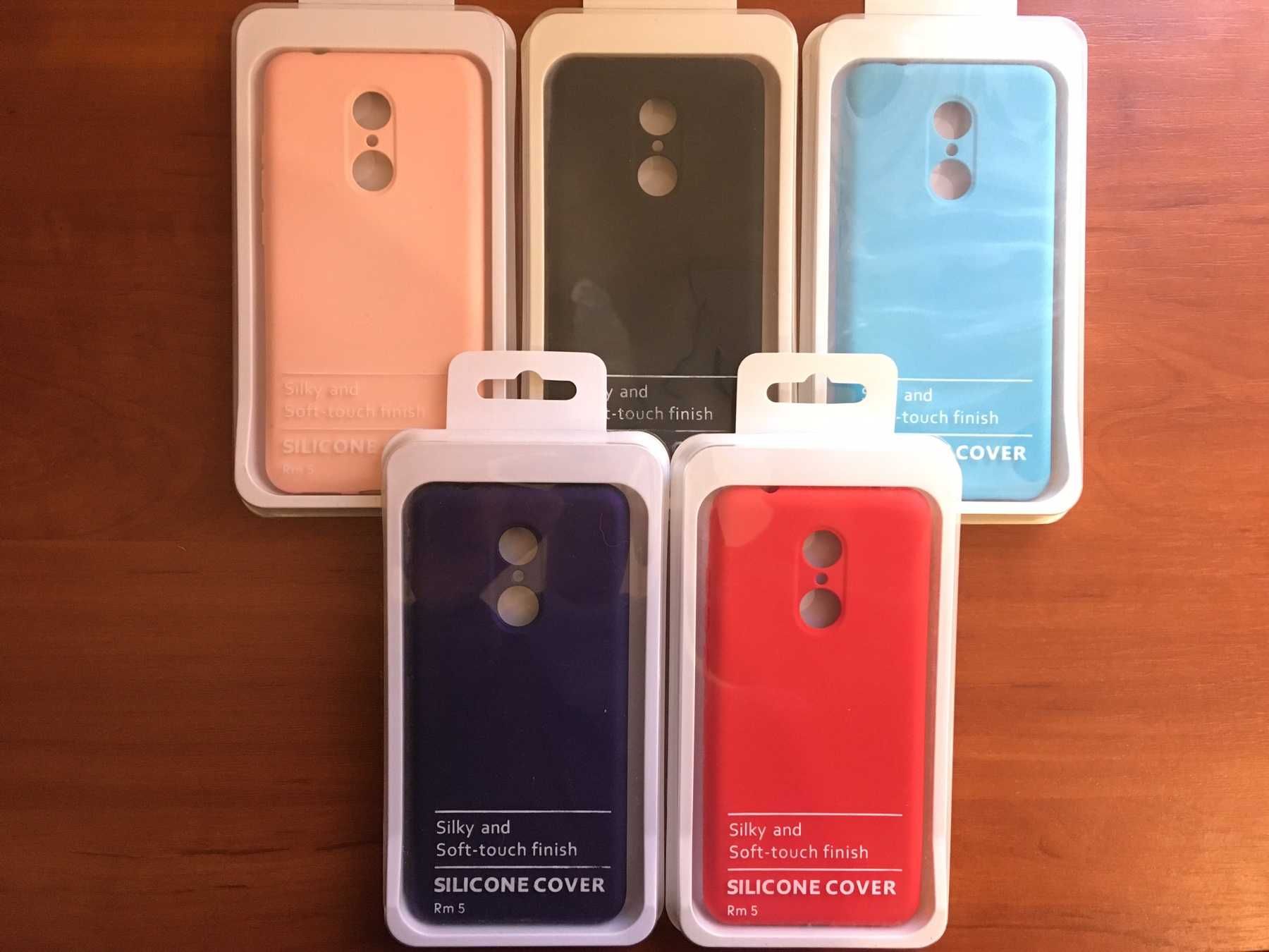 Продам 5 чехлов Silicone cover для Xiaomi Redmi 5 одним лотом.