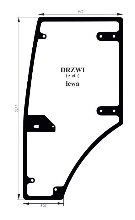 Szyba lewe Farmtrac metal- fach 80, 535, 555 , 675 , 685 DT ACX045i