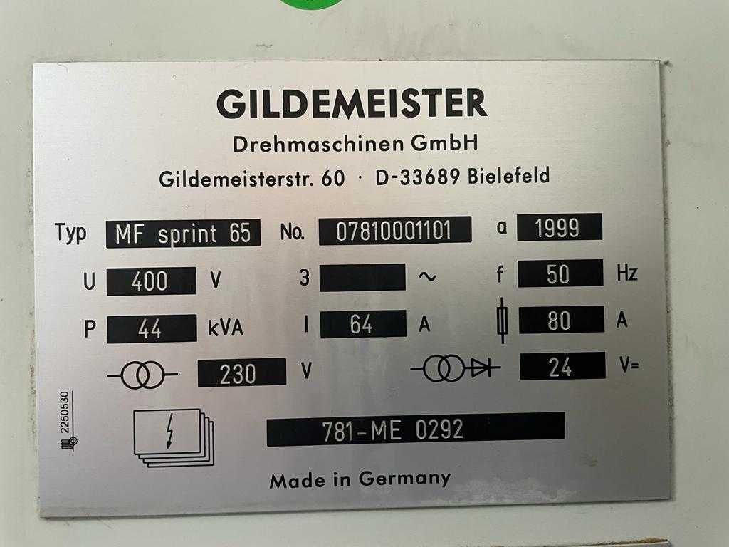 Tokarka CNC Gildemeister MF Sprint 65 - Centrum tokarskie