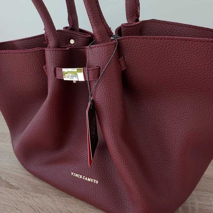 Bordowa Shopper bag szoperka torebka Vince Camuto