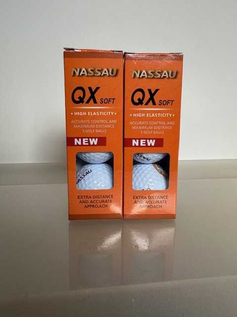 2 x 3 piłki golfowe NASSAU QX SOFT (białe)