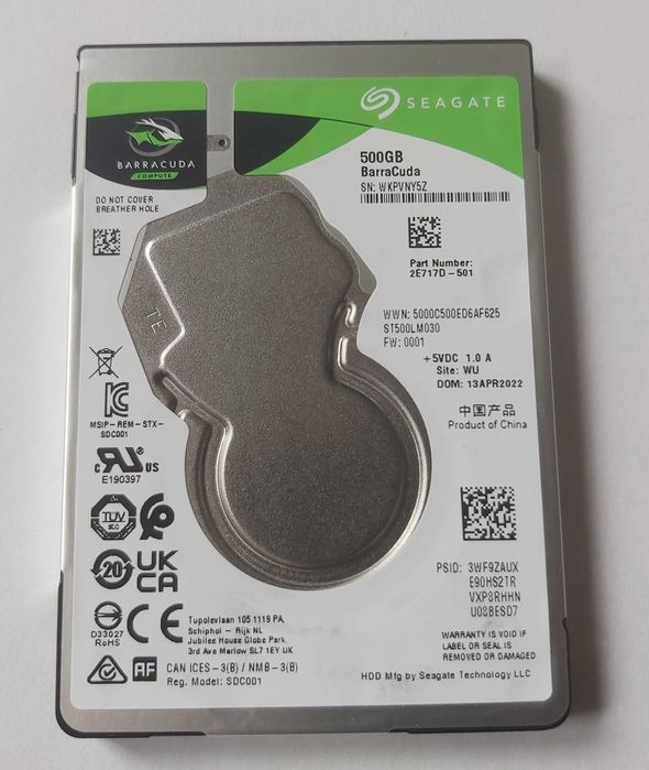 Dysk seagate 500GB SATA III 2.5'' ST500LM030