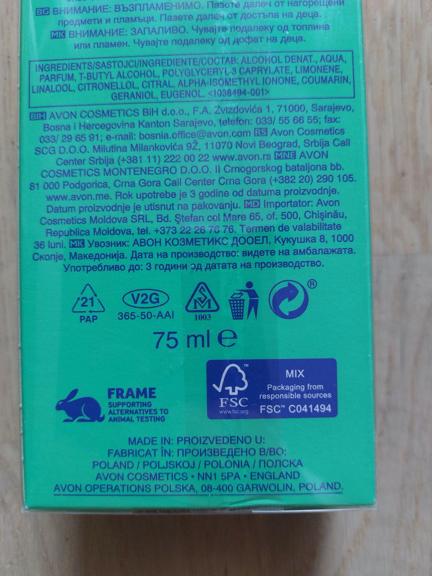 Avon fullspeed electric woda toaletowa męska 75 ml nowa